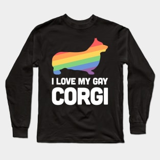 Corgi - Funny Gay Dog LGBT Pride Long Sleeve T-Shirt